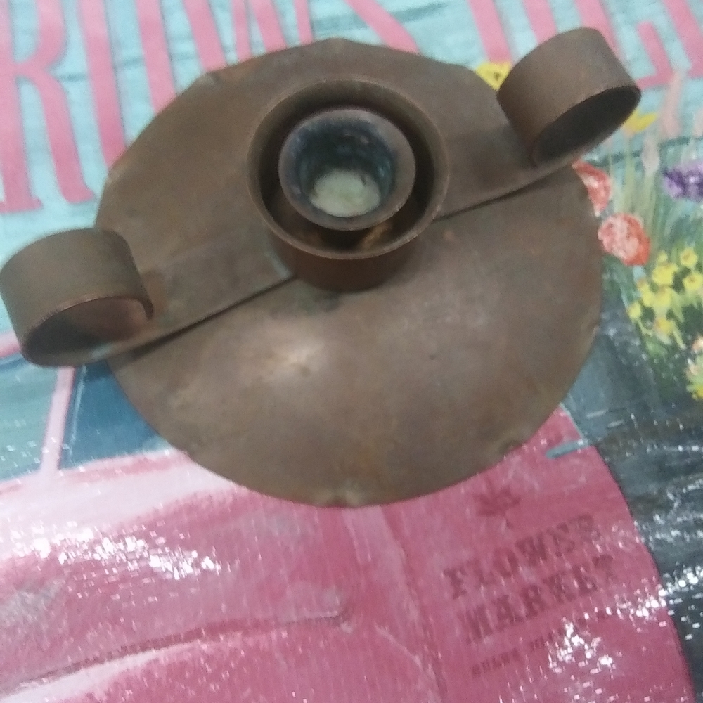 Vtg. Drumcol Copper Candle Holder